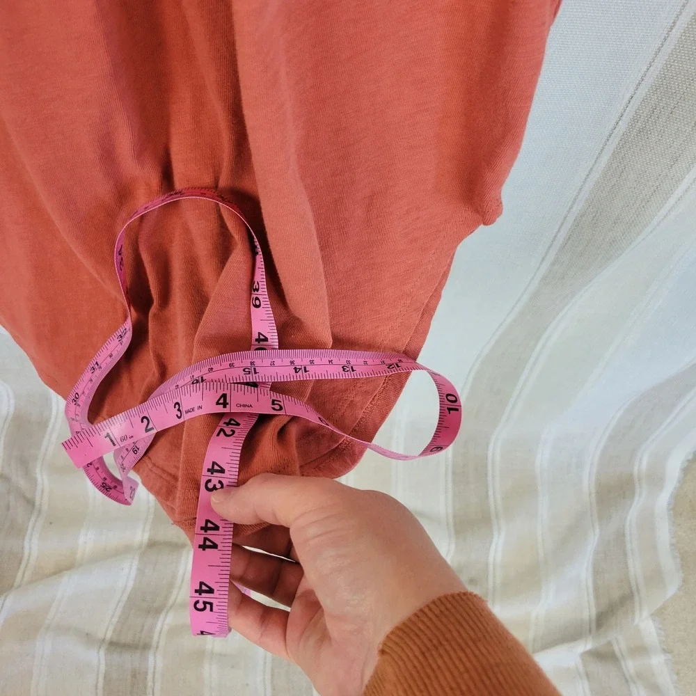 J. Crew Slub‎ Cotton Midi Tank Dress Orange Terracotta Size Large 100% Cotton